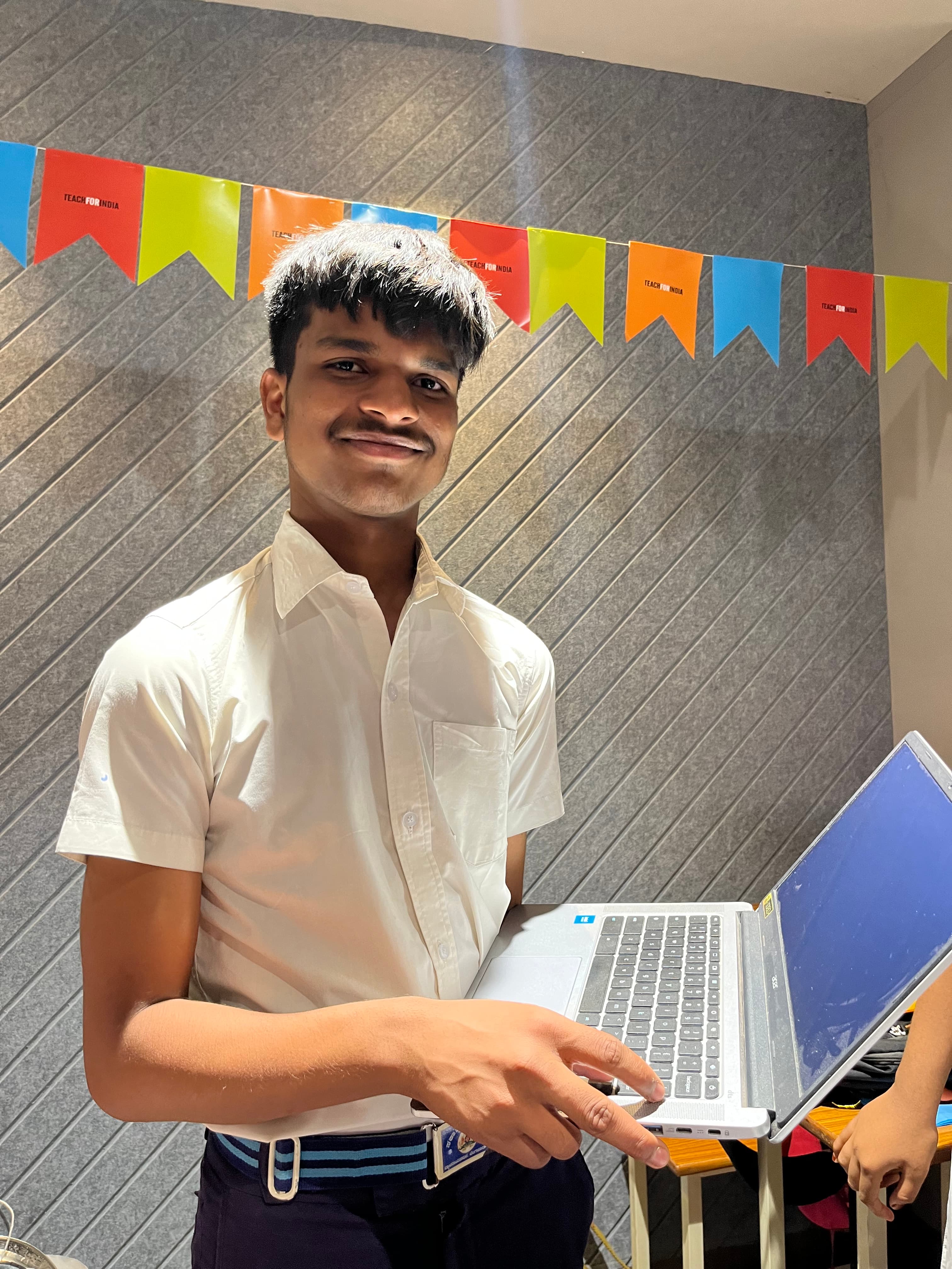 Portrait of Nikhil, Learning Challenge learner